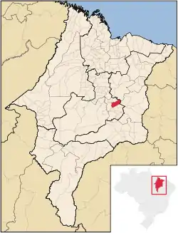 Localização de Gonçalves Dias no Maranhão