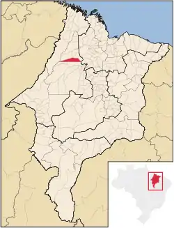 Localização de Governador Newton Bello no Maranhão