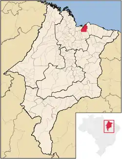 Localização de Icatu no Maranhão
