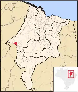Localização de Imperatriz no Maranhão