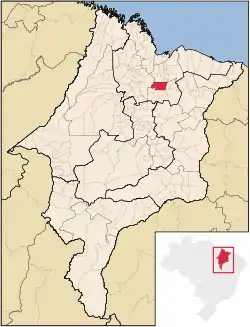 Localização de Itapecuru Mirim no Maranhão