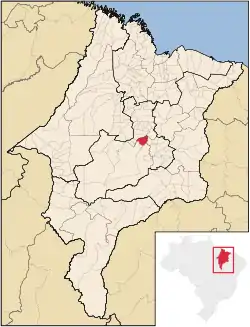 Localização de Joselândia no Maranhão