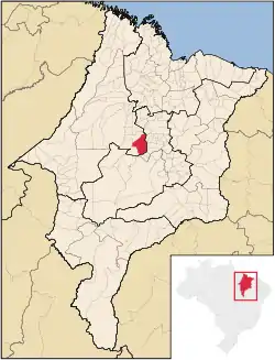 Localização de Lago da Pedra no Maranhão