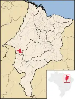 Localização de Montes Altos no Maranhão