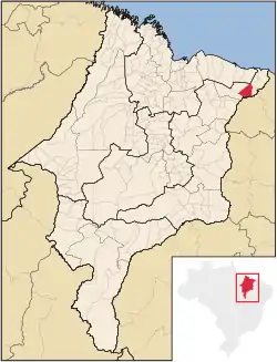 Localização de São Bernardo no Maranhão