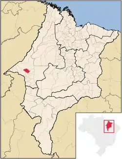 Localização de São Francisco do Brejão no Maranhão