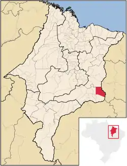 Localização de São Francisco do Maranhão no Maranhão