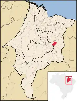 Localização de São João do Soter no Maranhão