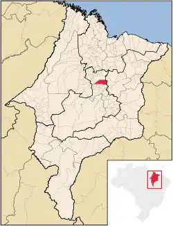 Localização de São Luís Gonzaga do Maranhão no Maranhão