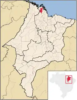 Localização de Serrano do Maranhão no Maranhão