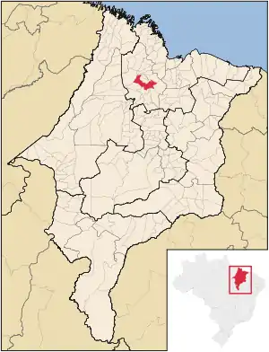 Localização de Viana no Maranhão