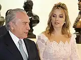 Vice-presidente Michel Temer e a segunda-dama Marcela Temer.2011–2016