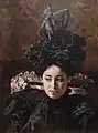 Margarita Ruelas Suárez en traje de luto, 1897