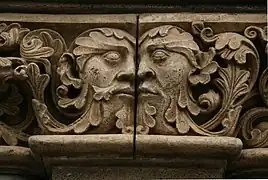 Escultura, porta meridional da Abadia de Maria Laach, Alemanha