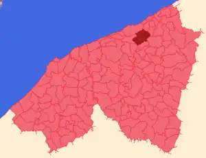 Localização da Província, dentro da região.