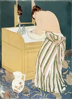 Mulher tomando banhoCassatt, c. 1890 – 91