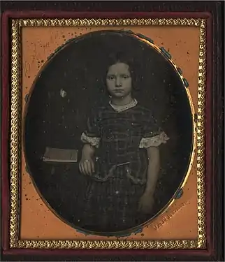 Mary Mildred Botts em um daguerreótipo de 1855