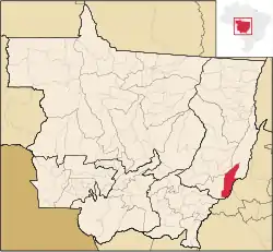 Localização de Araguaiana em Mato Grosso