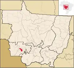 Localização de Araputanga em Mato Grosso