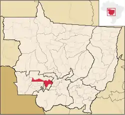 Localização de Barra do Bugres em Mato Grosso