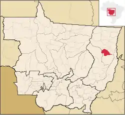 Localização de Bom Jesus do Araguaia em Mato Grosso