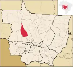 Localização de Brasnorte em Mato Grosso