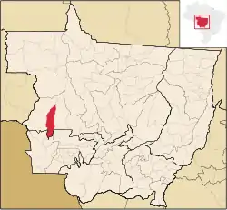 Localização de Campos de Júlio em Mato Grosso