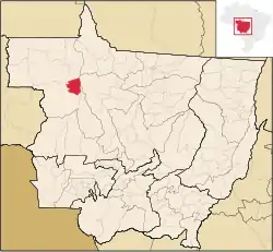 Localização de Castanheira em Mato Grosso