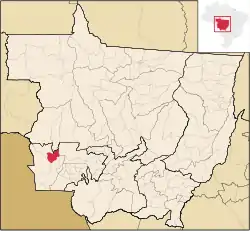 Localização de Conquista d'Oeste em Mato Grosso