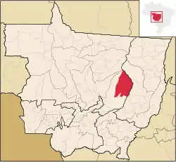 Localização de Gaúcha do Norte em Mato Grosso