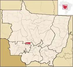Localização de Nova Marilândia em Mato Grosso