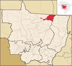 Localização de Peixoto de Azevedo em Mato Grosso