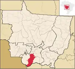 Localização de Poconé em Mato Grosso