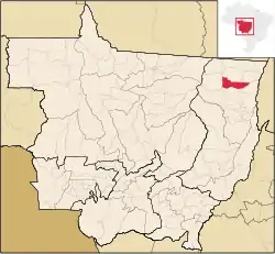 Localização de Porto Alegre do Norte em Mato Grosso