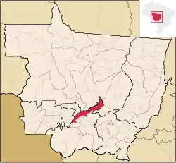 Localização de Rosário Oeste em Mato Grosso