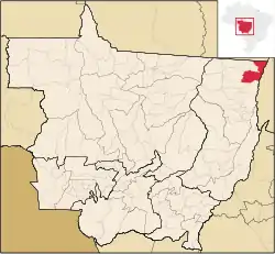 Localização de Santa Terezinha em Mato Grosso