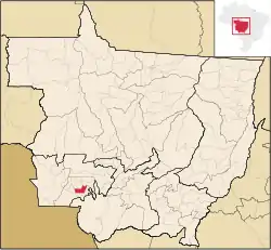 Localização de São José dos Quatro Marcos em Mato Grosso