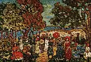 Maurice Prendergast, Paisagem com figuras, 1913