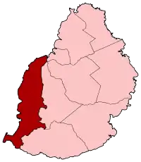 Localização do distrito de Black River na Maurícia