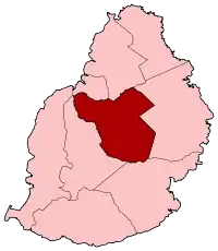 Localização do distrito de Plaines Wilhems na Maurícia