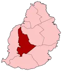 Localização do distrito de Plaines Wilhems na Maurícia