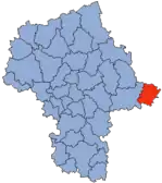 Localização do Condado de Łosice na Mazóvia.