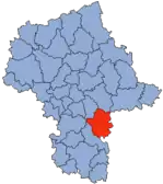 Localização do Condado de Garwolin na Mazóvia.