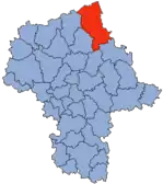 Localização do Condado de Ostrołęka na Mazóvia.