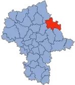 Localização do Condado de Ostrów Mazowiecka na Mazóvia.