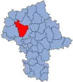 Localização do Condado de Płońsk na Mazóvia.