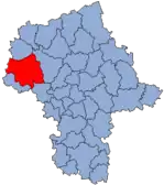 Localização do Condado de Płock na Mazóvia.