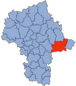 Localização do Condado de Siedlce na Mazóvia.