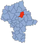 Localização do Condado de Wyszków na Mazóvia.