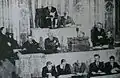 Presidente Isaías Medina Angarita da Venezuela discursando ao Congresso durante sua visita oficial de estado aos Estados Unidos em 1944.